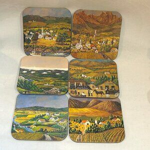 VTG Guy Buffet Vineyards Of California Coasters 1991 Box Set Of 6 New Zealand